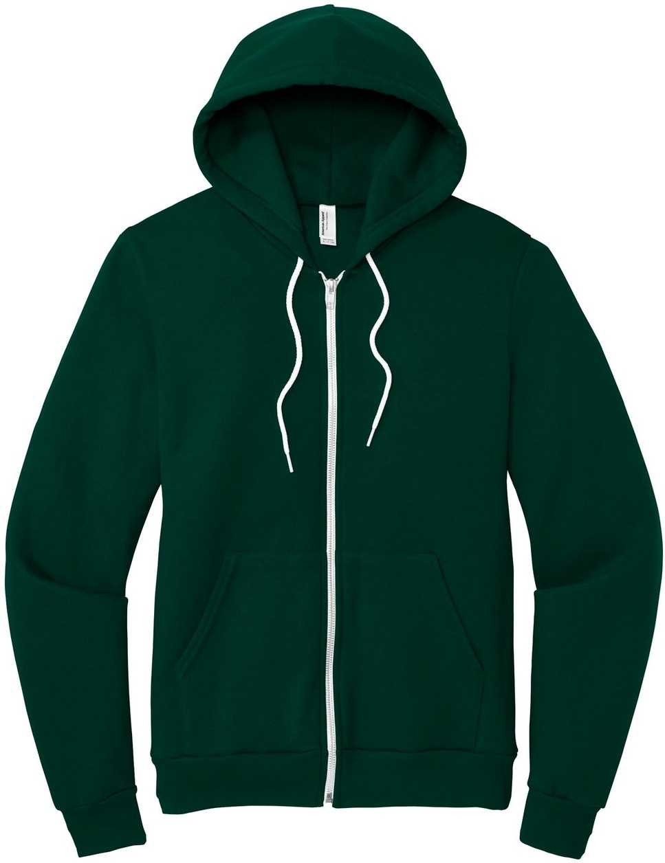 American Apparel F497w Flex Fleece Zip Hoodie - Forest