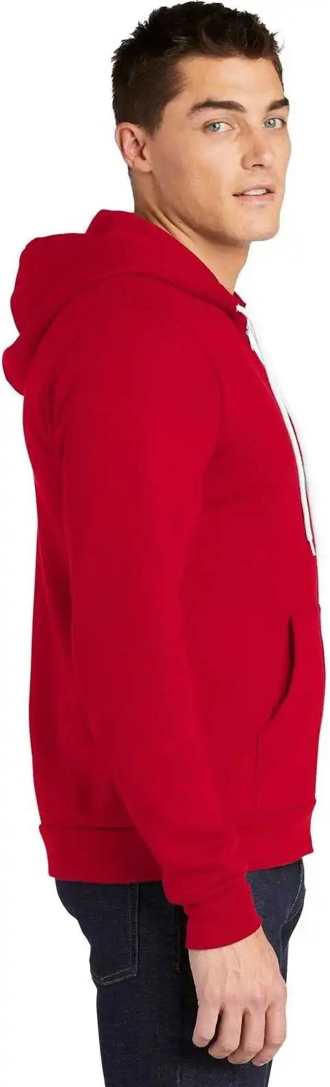 American Apparel F497w Flex Fleece Zip Hoodie - Red