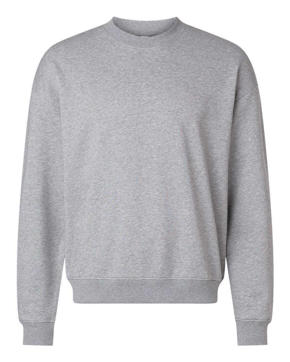 American Apparel Ft496 Unisex French Terry Crewneck Sweatshirt - Heather Grey