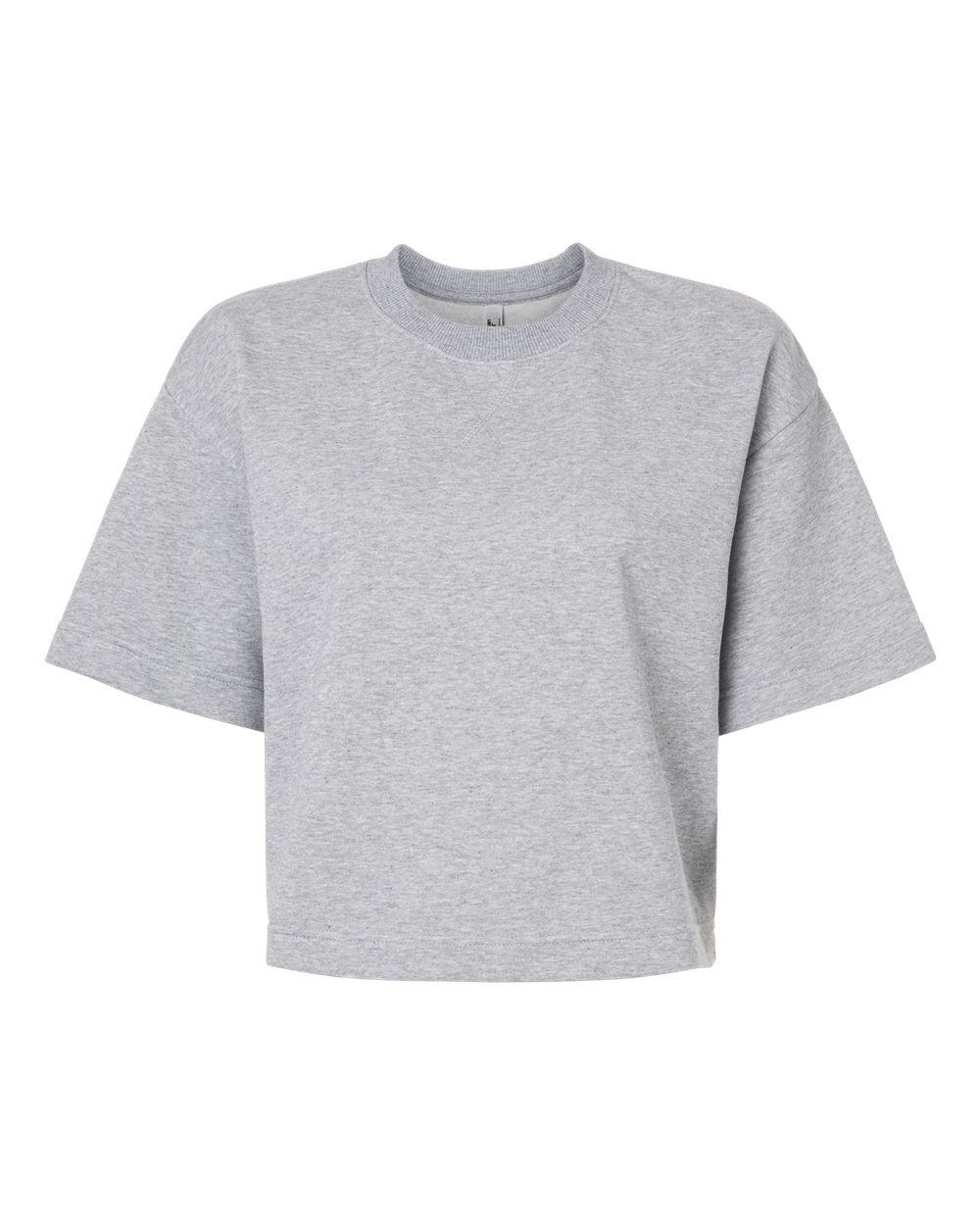 American Apparel Ftcb0 Women’s French Terry Mid-length Boxy Top - Heather Grey