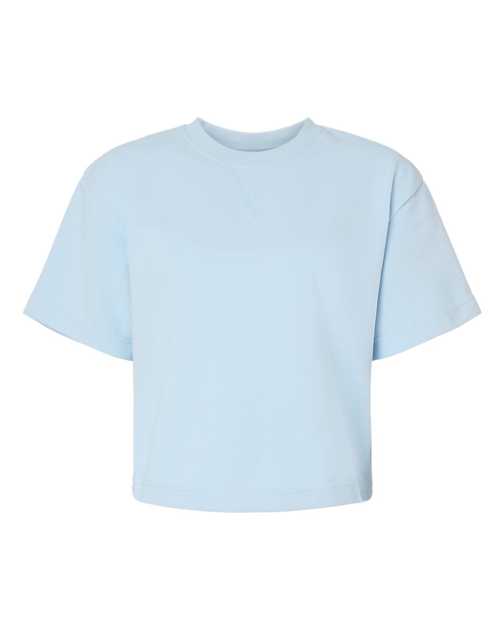 American Apparel Ftcb0 Women’s French Terry Mid-length Boxy Top - Powder Blue