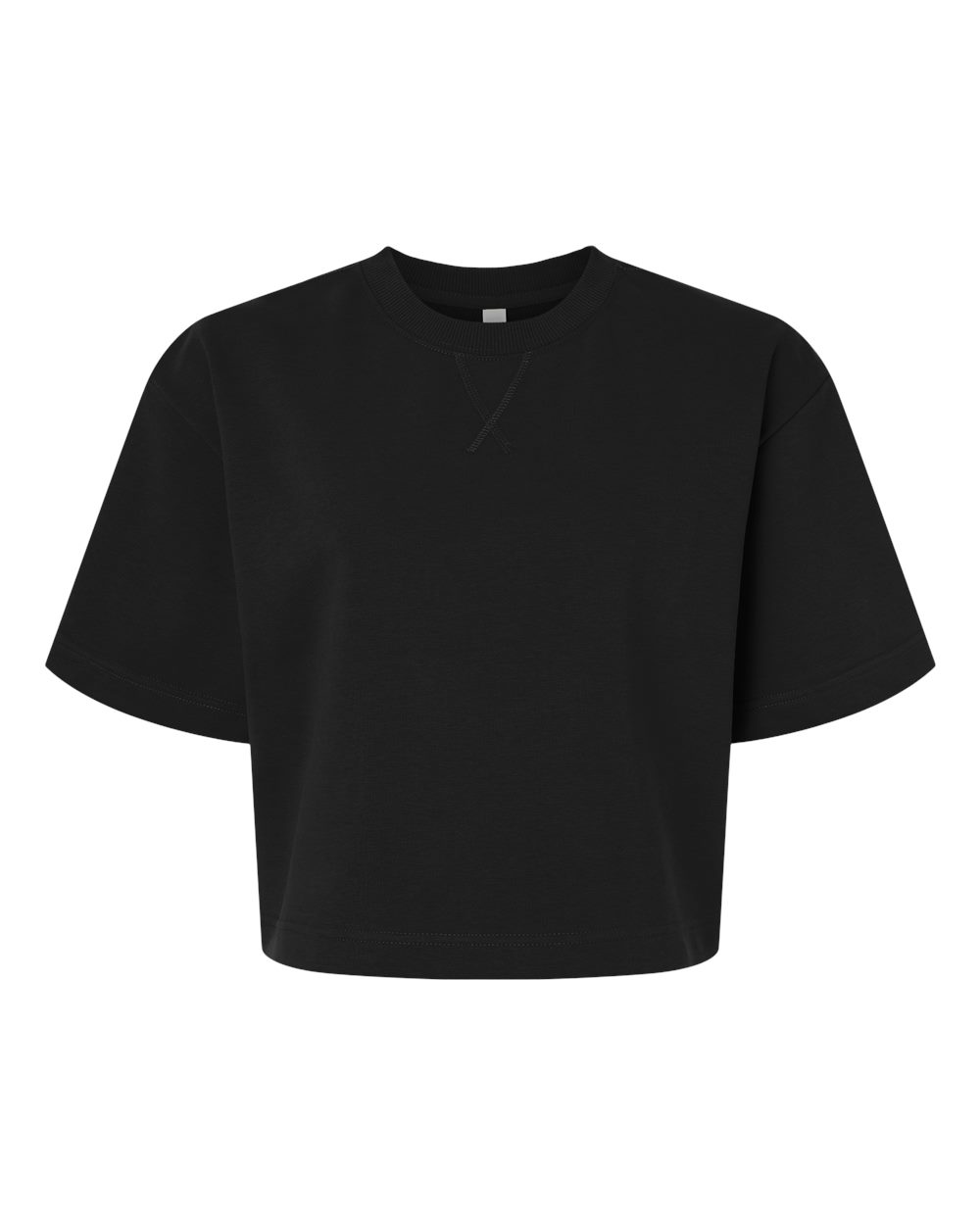 American Apparel Ftcb0 Women’s French Terry Mid-length Boxy Top - Black