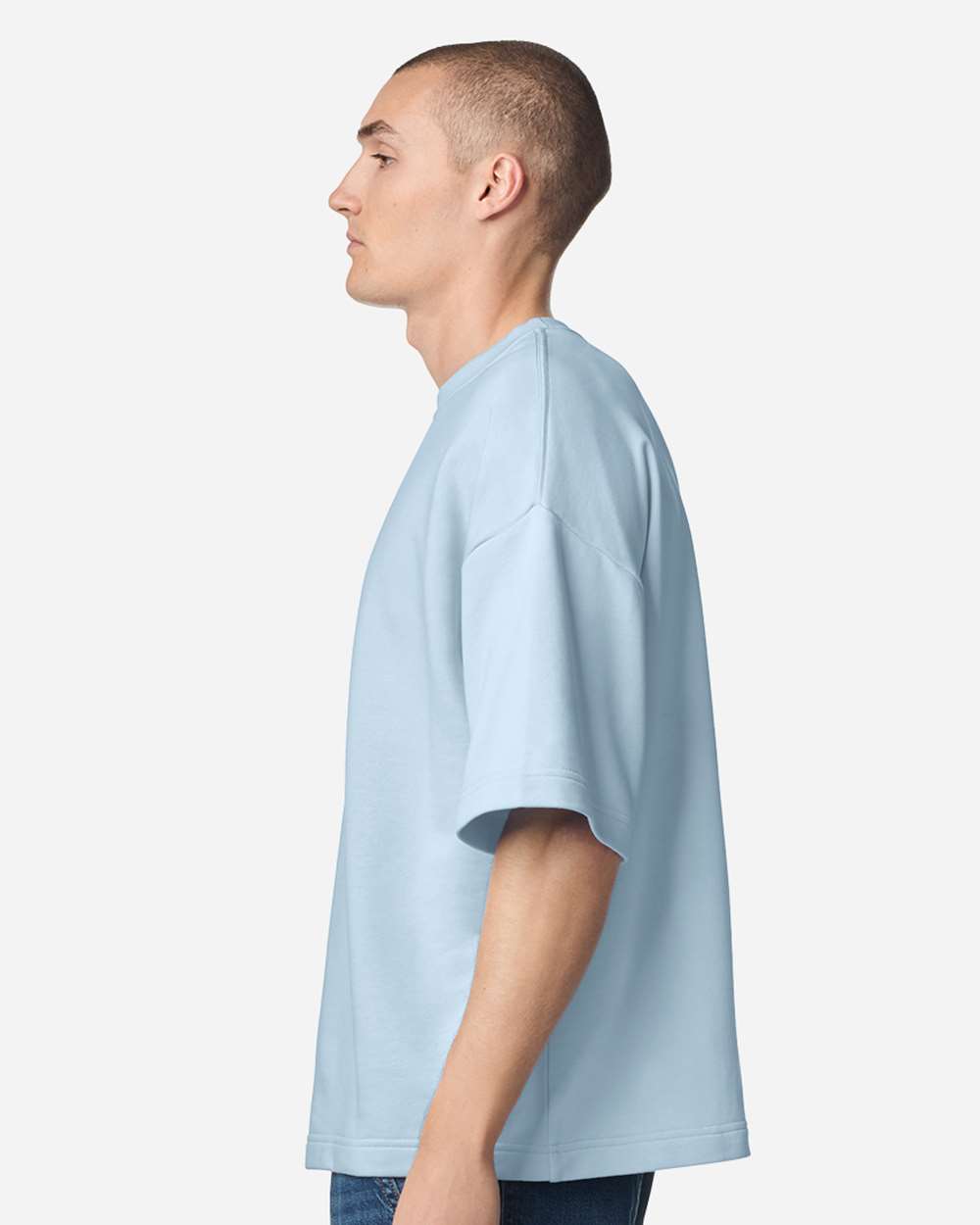 American Apparel Ftex00 Unisex French Terry Ex Crew - Powder Blue