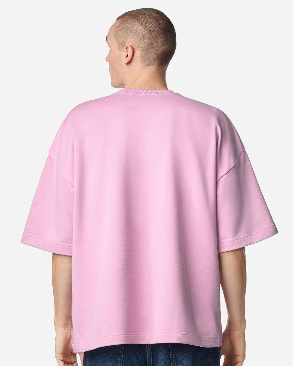 American Apparel Ftex00 Unisex French Terry Ex Crew - Powder Pink