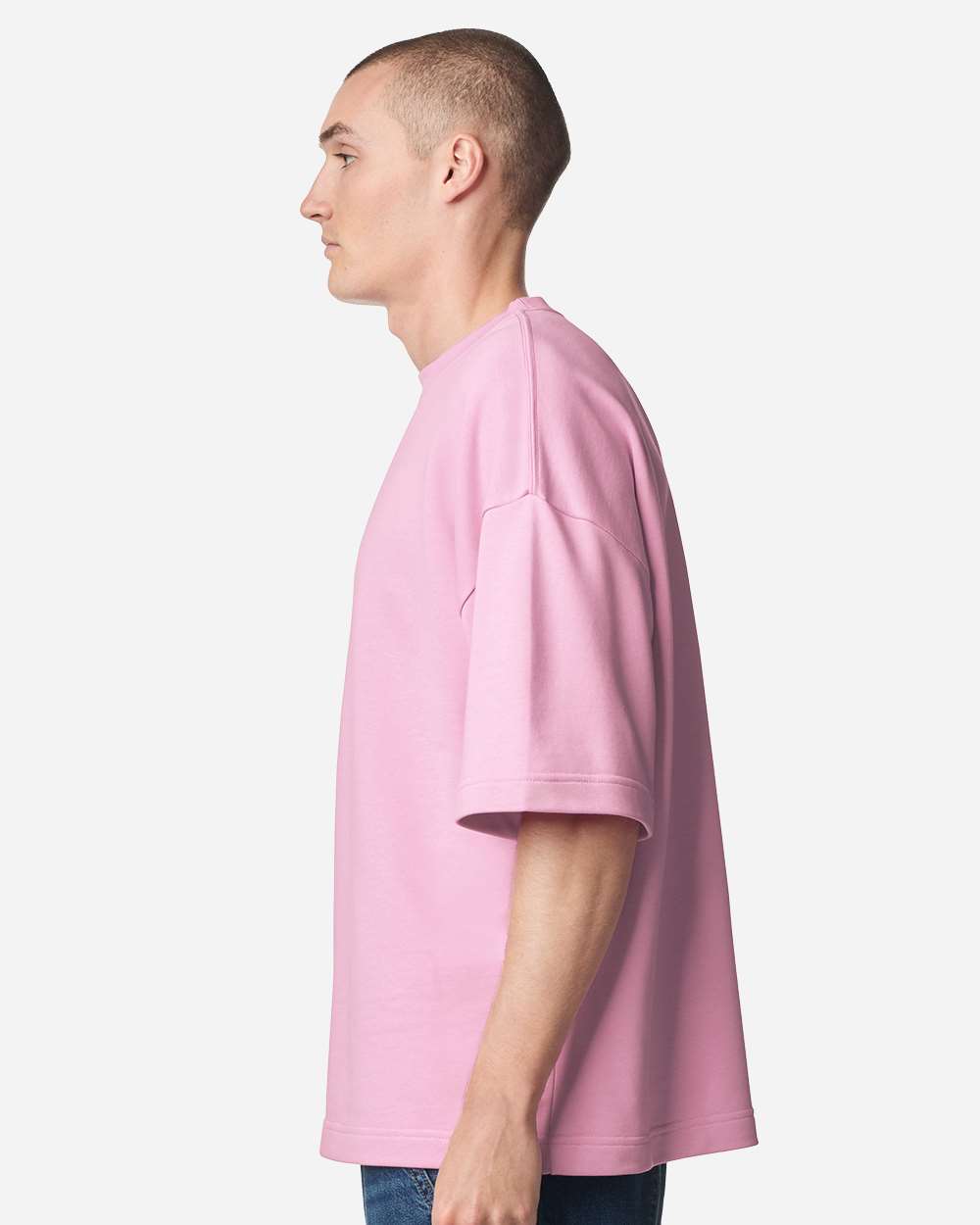 American Apparel Ftex00 Unisex French Terry Ex Crew - Powder Pink