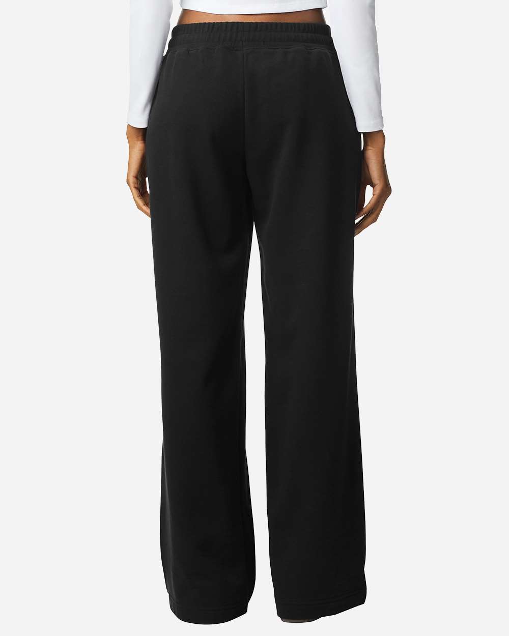 American Apparel Ftp00 Women’s French Terry Wide Leg Pants - Black