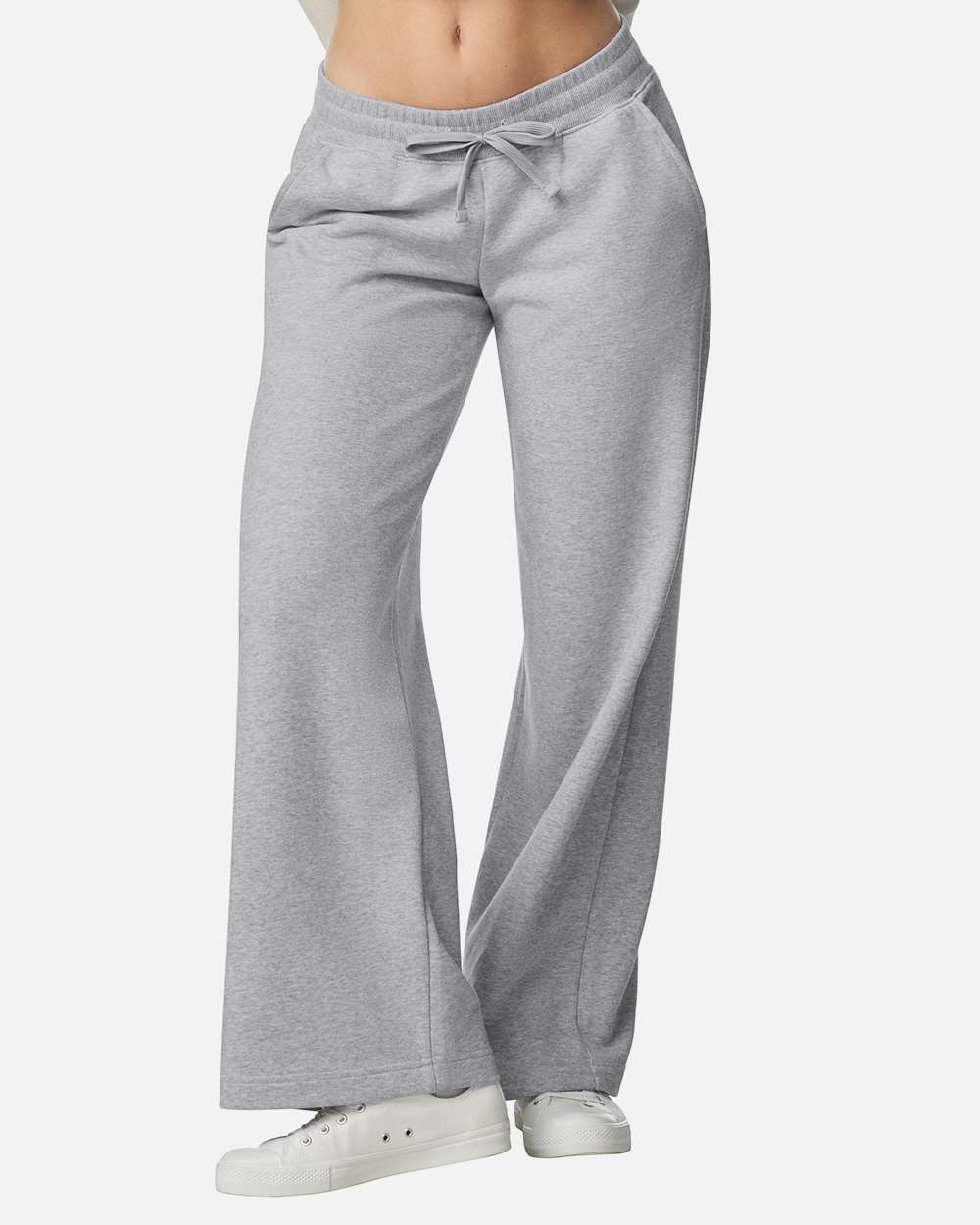 American Apparel Ftp00 Women’s French Terry Wide Leg Pants - Heather Grey