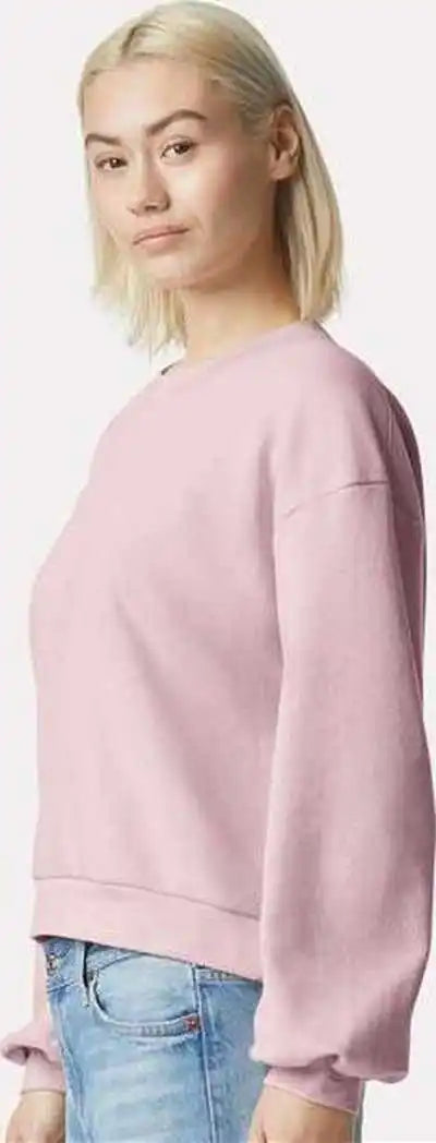 American Apparel Rf494 Reflex Women’s Fleece Crewneck - Blush