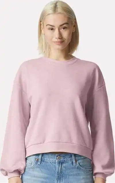 American Apparel Rf494 Reflex Women’s Fleece Crewneck - Blush