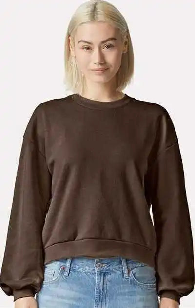 American Apparel Rf494 Reflex Women’s Fleece Crewneck - Brown