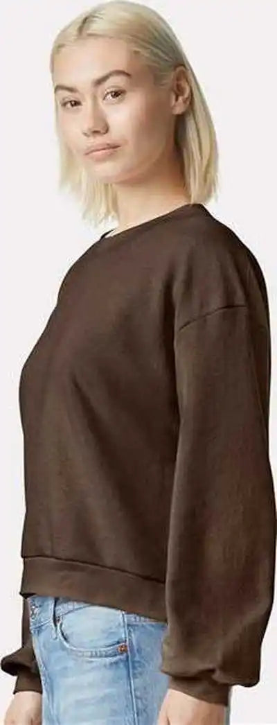American Apparel Rf494 Reflex Women’s Fleece Crewneck - Brown