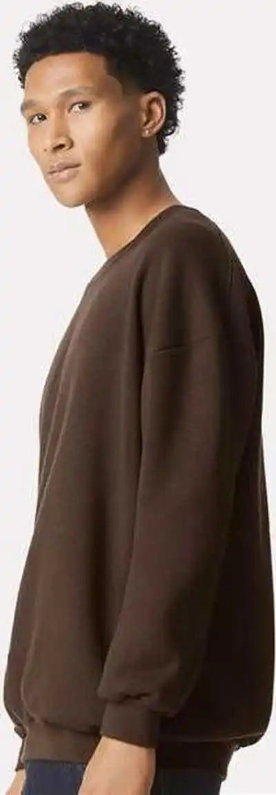 American Apparel Rf496 Reflex Fleece Crewneck Sweatshirt - Brown