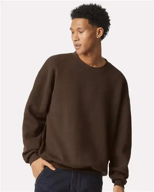 American Apparel Rf496 Reflex Fleece Crewneck Sweatshirt - Brown