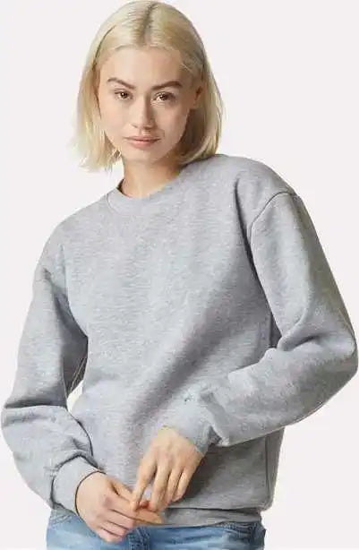 American Apparel Rf496 Reflex Fleece Crewneck Sweatshirt - Heather Gray
