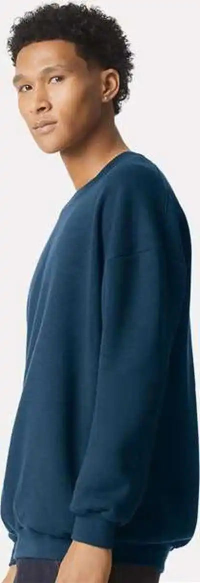 American Apparel Rf496 Reflex Fleece Crewneck Sweatshirt Sea Blue