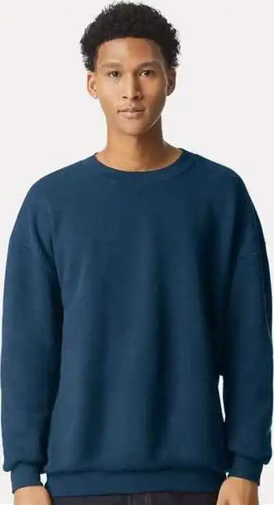 American Apparel Rf496 Reflex Fleece Crewneck Sweatshirt Sea Blue