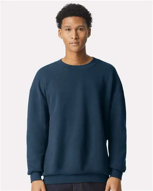 American Apparel Rf496 Reflex Fleece Crewneck Sweatshirt - Sea Blue
