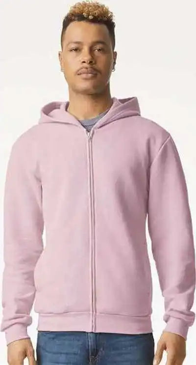 American Apparel Rf497 Reflex Fleece Full Zip Hoodie Blush