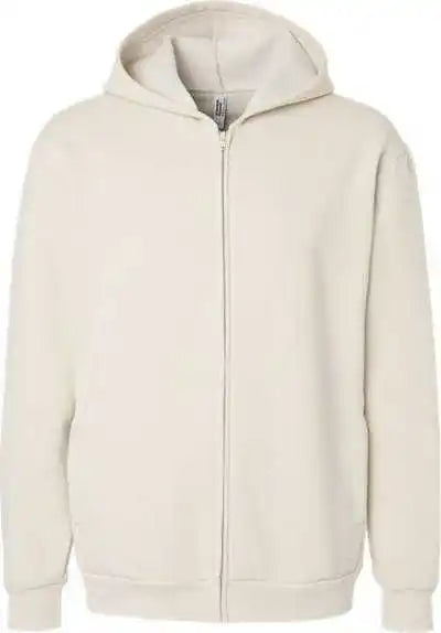 American Apparel Rf497 Reflex Fleece Full-zip Hoodie - Bone