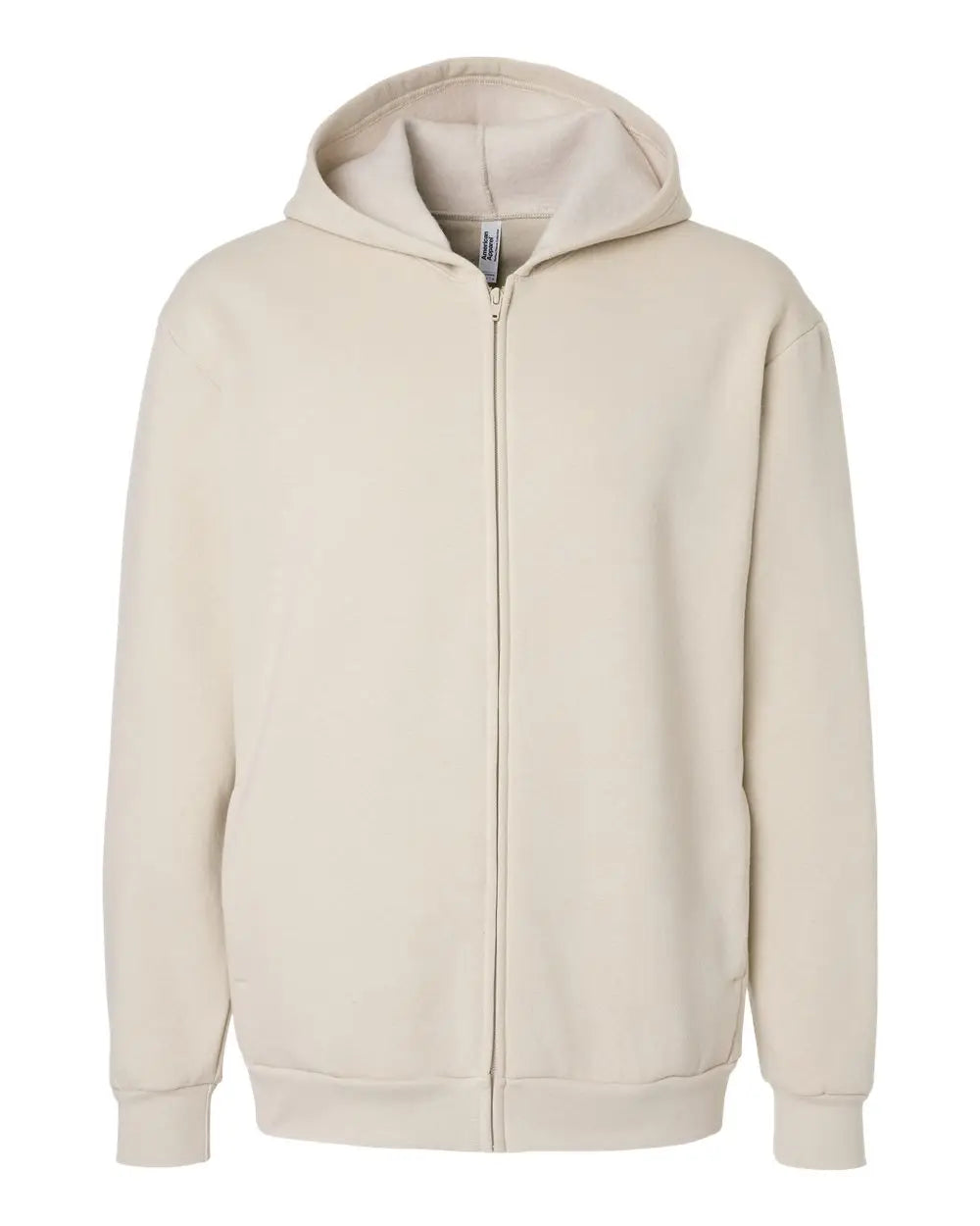 American Apparel Rf497 Reflex Fleece Full-zip Hoodie - Bone - Ivory / Xs