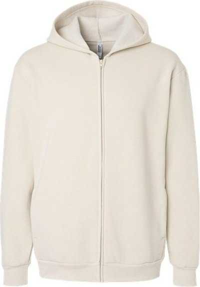 American Apparel Rf497 Reflex Fleece Full-zip Hoodie - Bone
