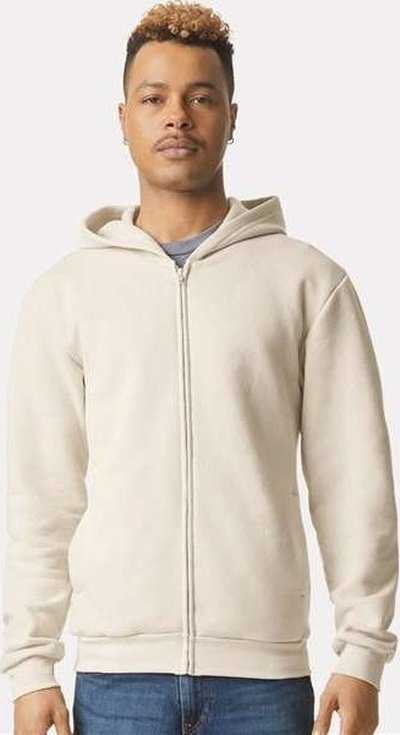 American Apparel Rf497 Reflex Fleece Full-zip Hoodie - Bone