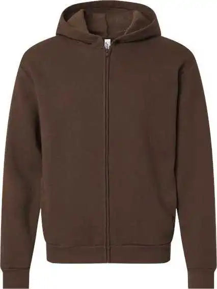 American Apparel Rf497 Reflex Fleece Full Zip Hoodie Brown