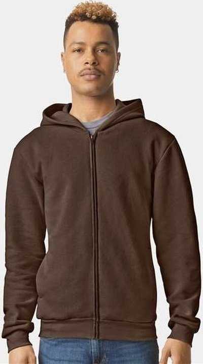 American Apparel Rf497 Reflex Fleece Full-zip Hoodie - Brown