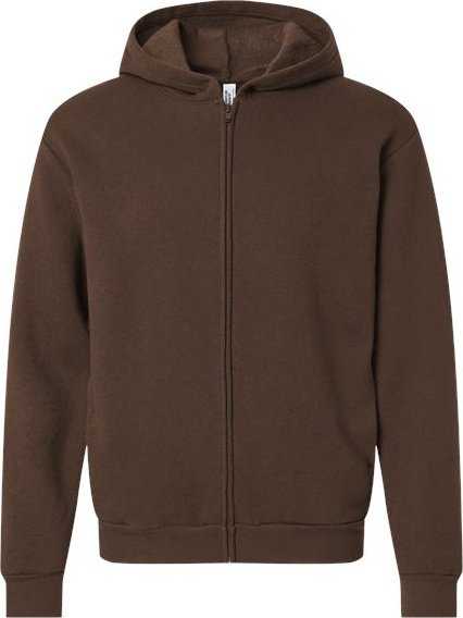 American Apparel Rf497 Reflex Fleece Full-zip Hoodie - Brown