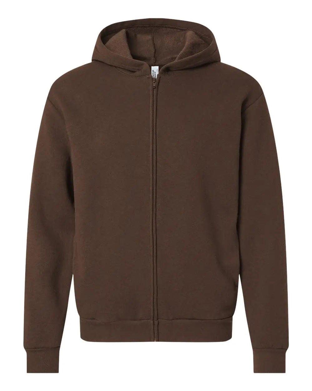 American Apparel Rf497 Reflex Fleece Full-zip Hoodie - Brown - Xs