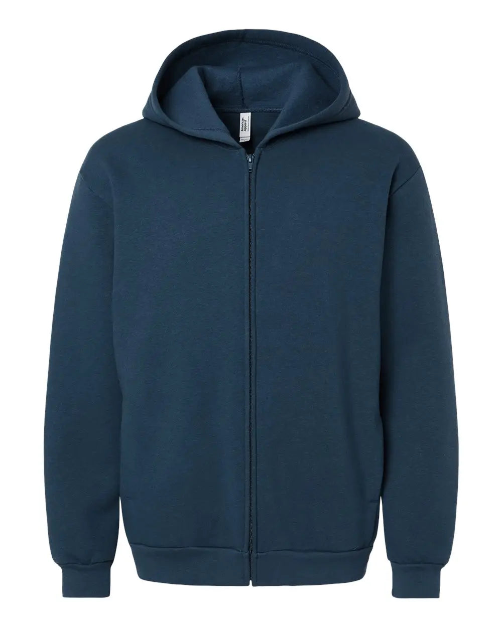 American Apparel Rf497 Reflex Fleece Full-zip Hoodie - Sea Blue - Navy / Xs