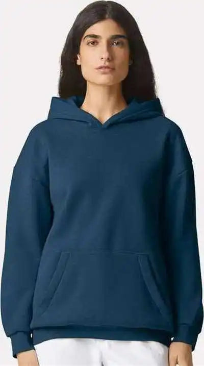 American Apparel Rf498 Reflex Fleece Pullover Hoodie Sea Blue