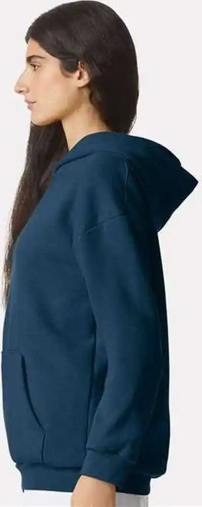 American Apparel Rf498 Reflex Fleece Pullover Hoodie Sea Blue