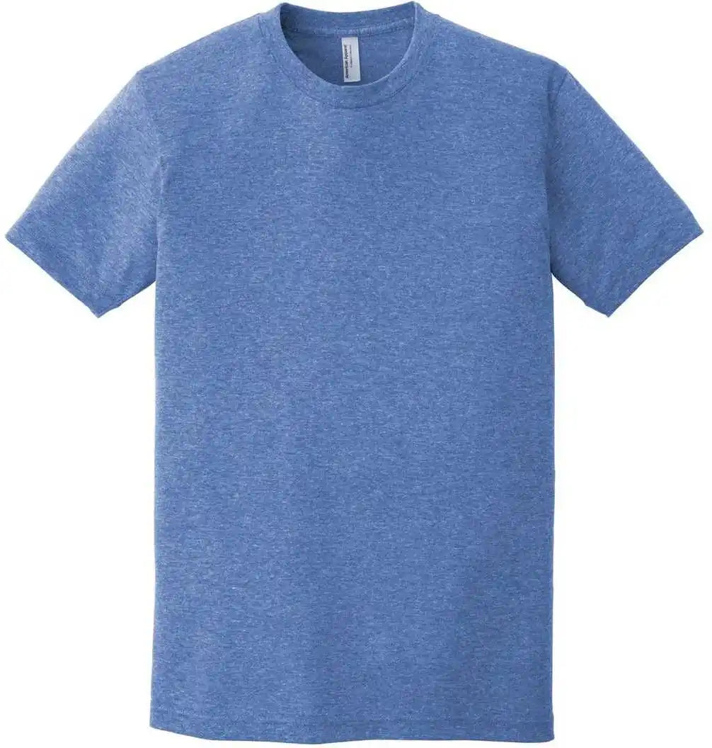 American Apparel Tr401w Tri Blend Short Sleeve Track t Shirt Athletic Blue