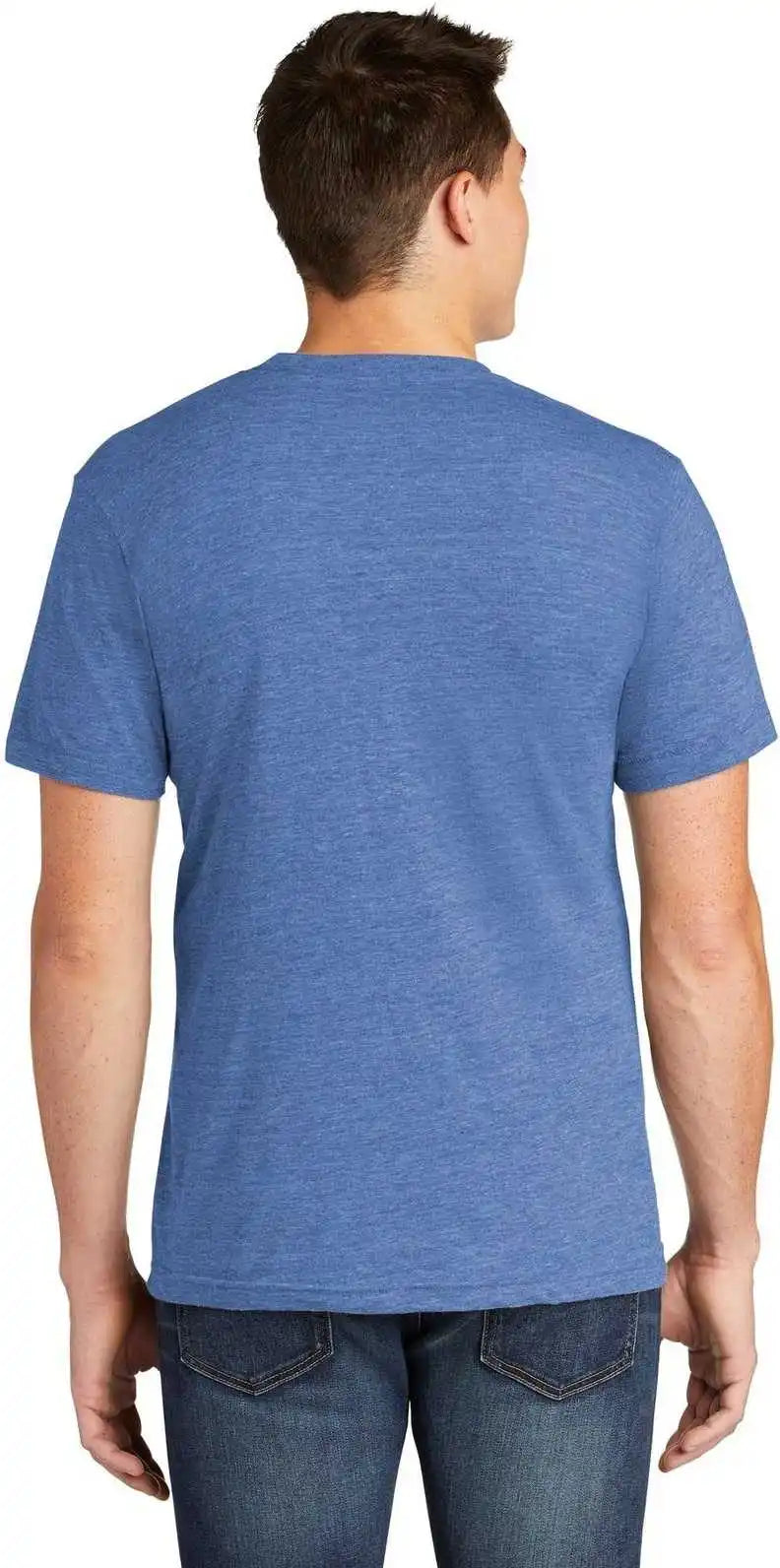 American Apparel Tr401w Tri-blend Short Sleeve Track T-shirt - Athletic Blue