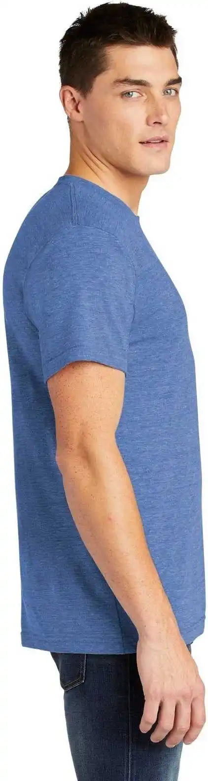 American Apparel Tr401w Tri Blend Short Sleeve Track t Shirt Athletic Blue