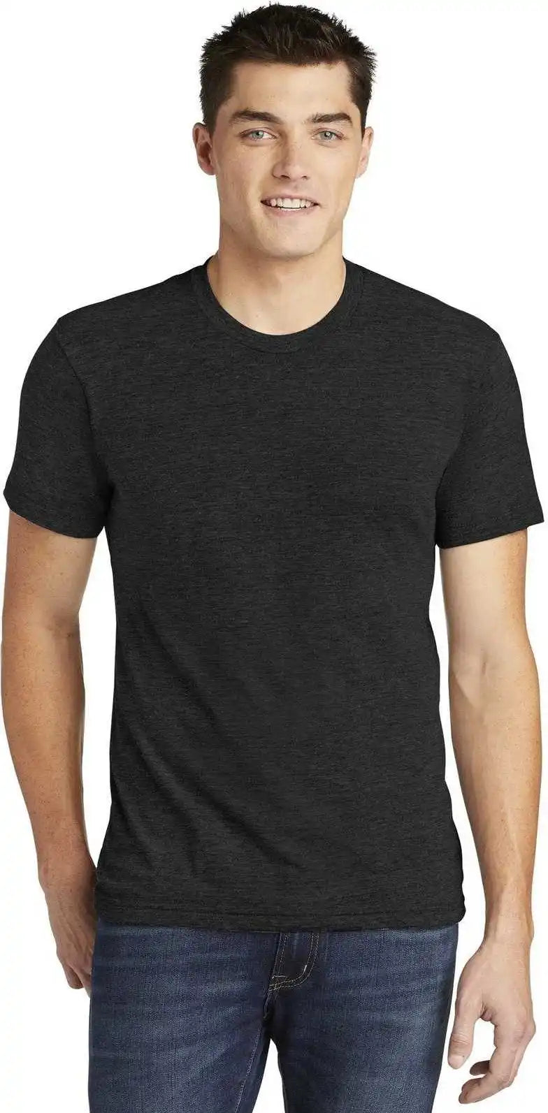 American Apparel Tr401w Tri Blend Short Sleeve Track t Shirt Black