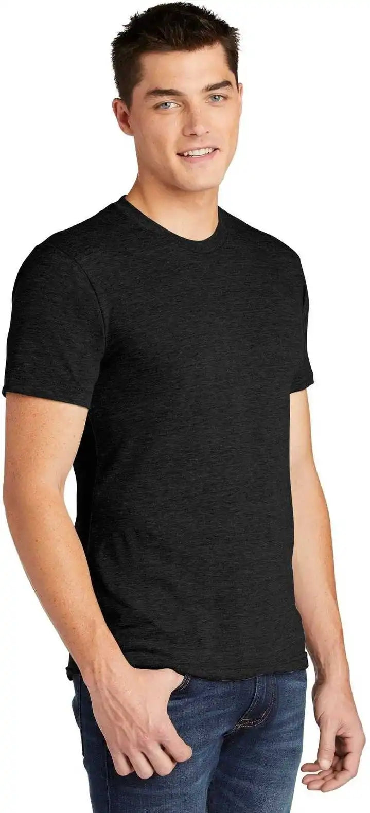 American Apparel Tr401w Tri Blend Short Sleeve Track t Shirt Black
