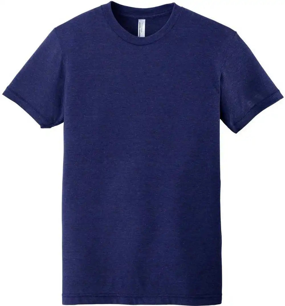 American Apparel Tr401w Tri Blend Short Sleeve Track t Shirt Indigo