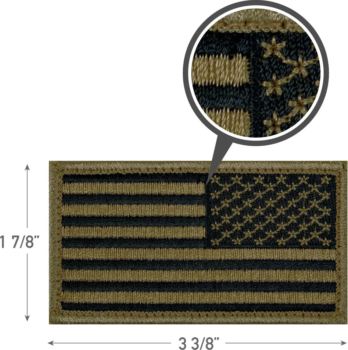 American Flag Patch - Hook Back