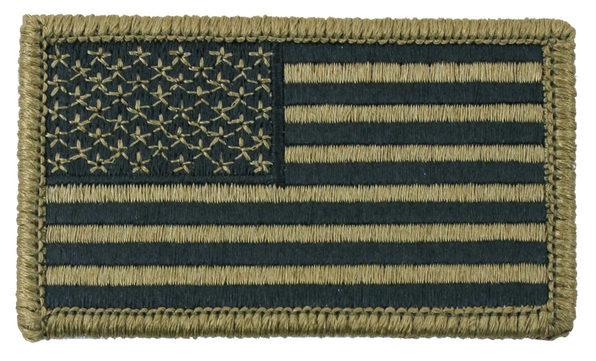 American Flag Patch with Hook Back - Green - Normal