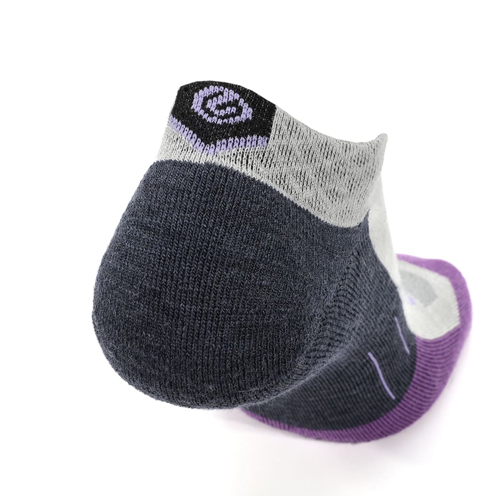 Amethyst - Run Ankle Midweight Merino Wool Sock