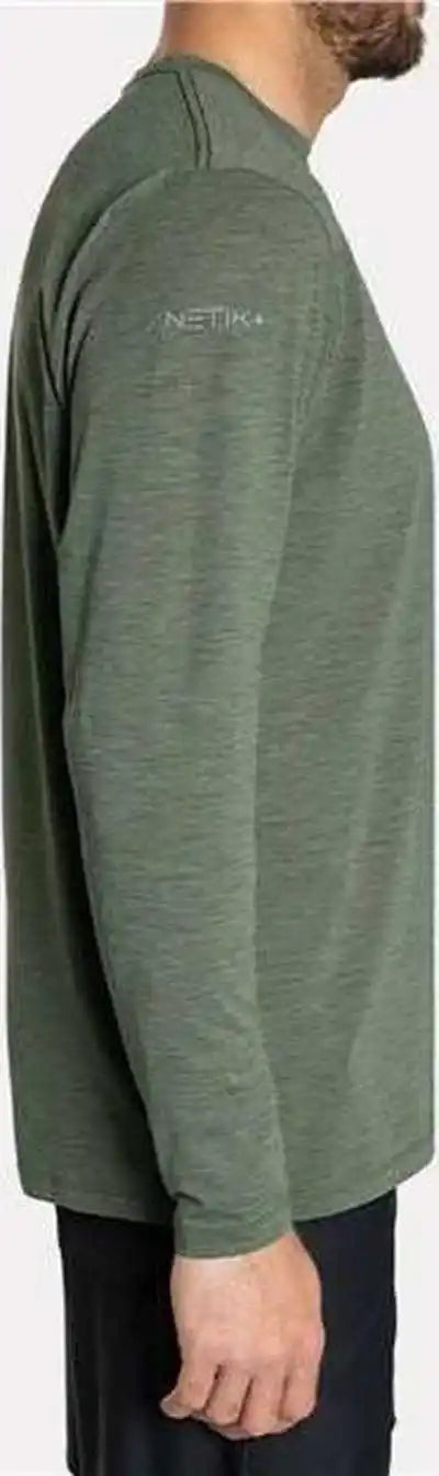 Anetik Mlprl8 Low Pro Tech Long Sleeve T-shirt - Dark Olive Heathered