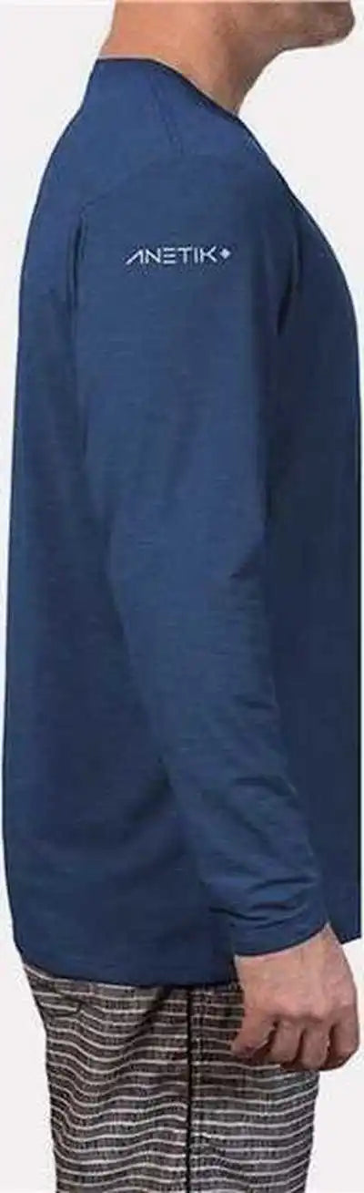 Anetik Mlprl8 Low Pro Tech Long Sleeve T-shirt - Navy Heathered