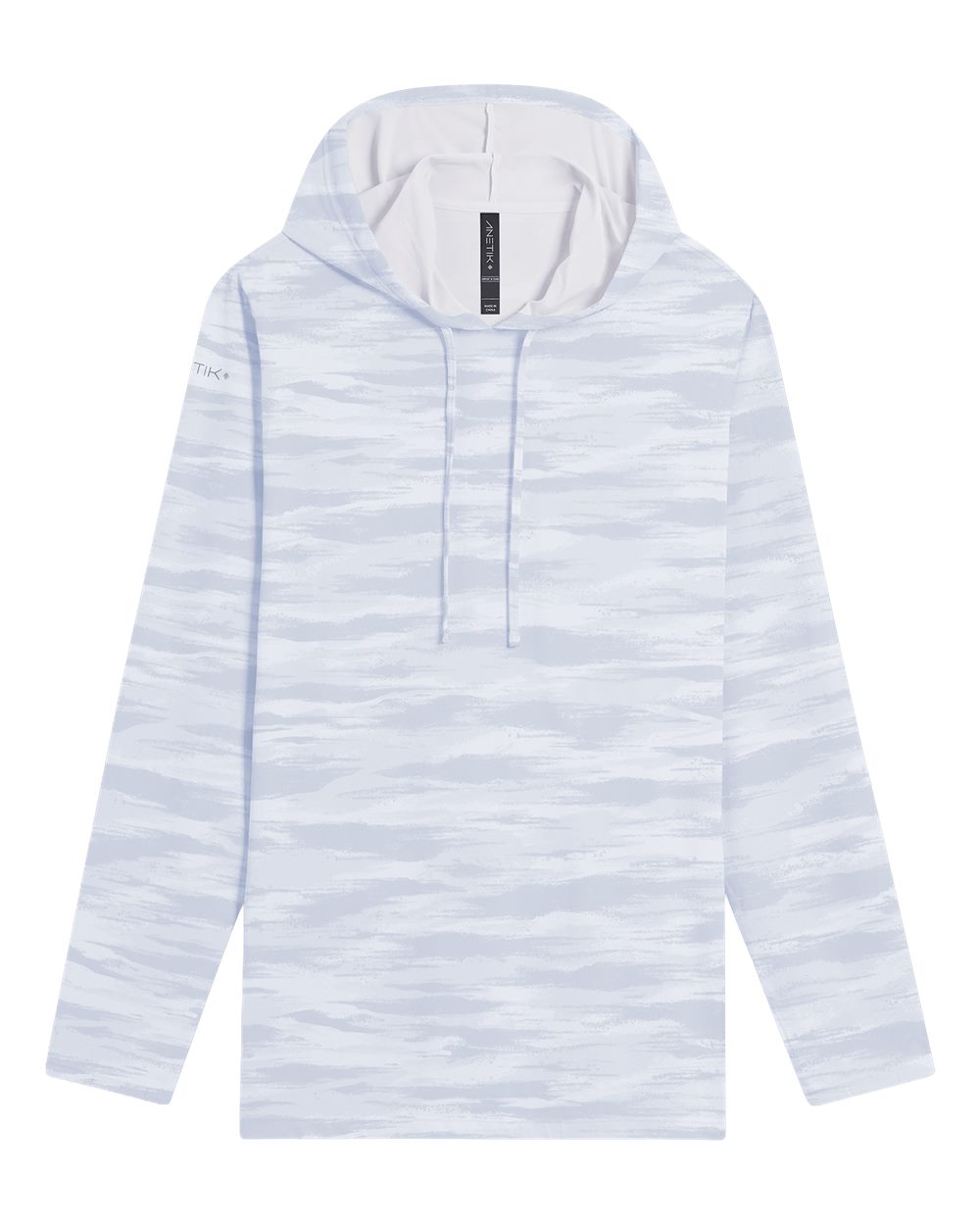 Anetik Mvlprh6 Men’s Low Pro Tech Camo Hooded Long Sleeve T-shirt - Ice