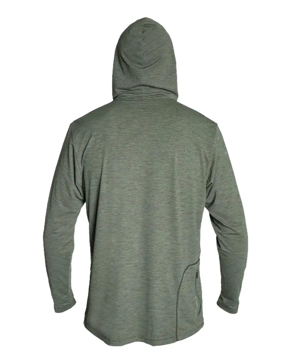 Anetik Mvlprh8 Low Pro Tech Hooded Long Sleeve T-shirt - Dark Olive Heathered - Xs