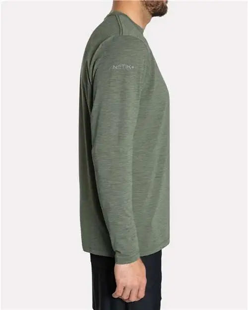 Anetik Mvlprl8 Low Pro Tech Long Sleeve T-shirt - Dark Olive Heathered