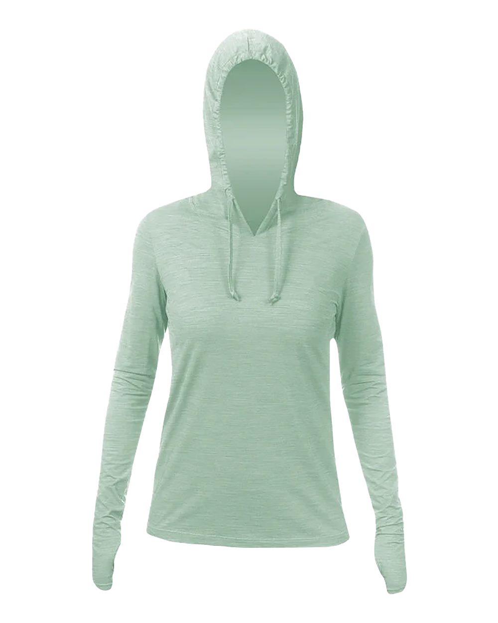 Anetik Wsbrzh0 Women’s Breeze Tech Hooded Long Sleeve T-shirt - Olive Heathered
