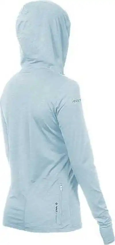 Anetik Wsbrzh0 Women’s Breeze Tech Hooded Long Sleeve T-shirt - Sky Heathered