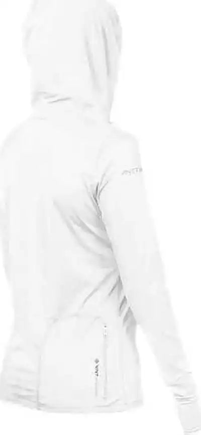 Anetik Wsbrzh0 Women’s Breeze Tech Hooded Long Sleeve T-shirt - White Heathered